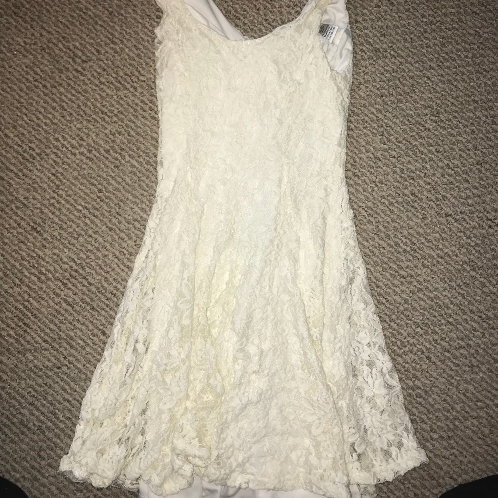 Cute little white lace tank sundress!